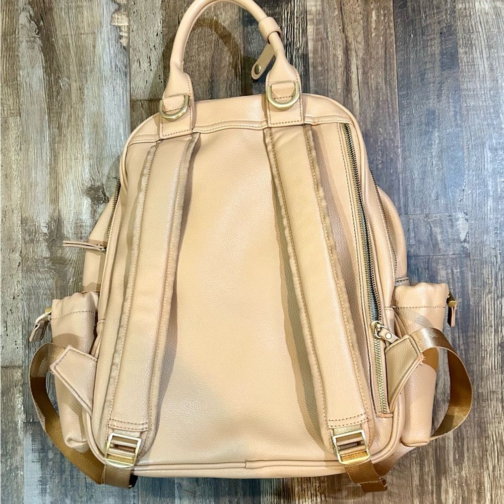 Jujube Million Pockets Backpack Vegan Leather Beige - Picture 4 of 15